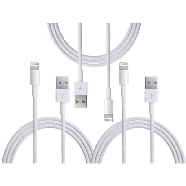 Apple OEM Lightning to USB Cable (1.0 m) for iPhone 7, 7 Plus, 6s, 6s Plus, 6, 6 Plus, 5s, 5, 5c, SE (3-Pack)