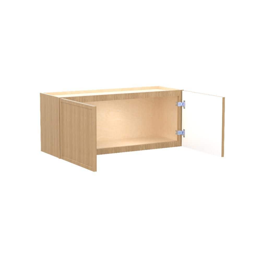 Franklin 33 in. W x 12 in. D x 15 in. H Assembled Plywood Wall Bridge Kitchen Cabinet in Vanguard Oak with Soft Close price history on PriceWatchPro