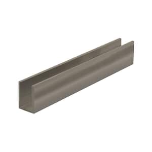 9/16 in. W x 95 in. L U Channel Framed for 3/8 in. Thick Fixed Glass Shower Door Track Assembly Kit in Brushed Nickel