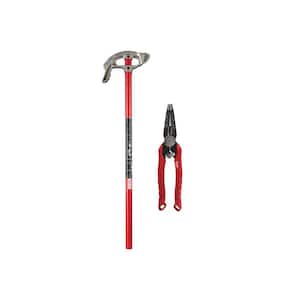 3/4 in. Aluminum Conduit Bender and Handle and 9 in. 7-in-1 Combination Wire Strippers Pliers