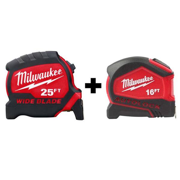 Reviews for Milwaukee 25 ft. x 1.3 in. W Blade Tape Measure with 14 ft.  Standout with 16 ft. Compact Auto Lock Tape Measure