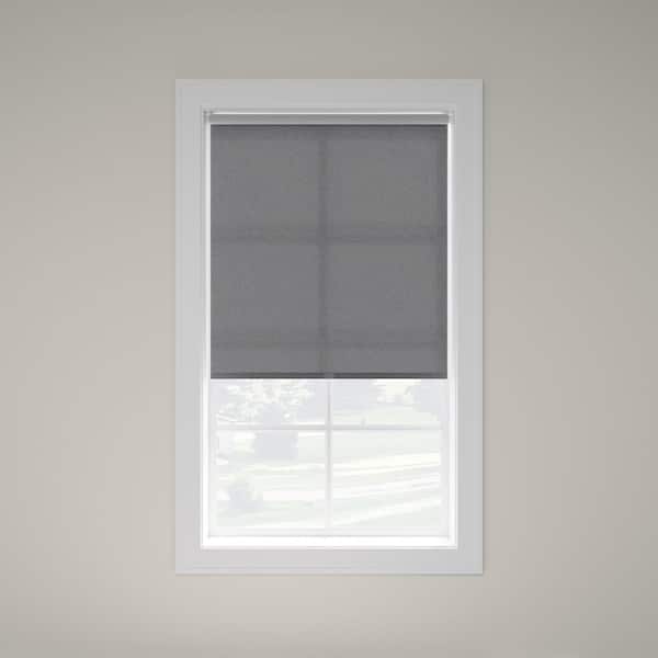 iFit Dark Gray Cordless UV Blocking Reflective Polyester Solar Screen Roller Shade 68 in. W x 74 in. L