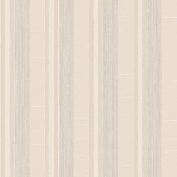 Unbranded Palazzo 2 Collection Beige Silk Stripe Vinyl on Non-Woven Non-Pasted Wallpaper Roll