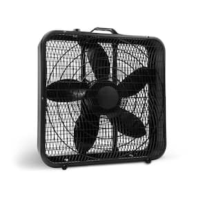 20 in. High Performance Box Fan with Carry Handle in Black