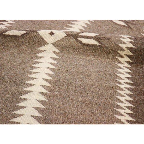 Tuscany Mocha/Ivory 2.07 ft. x 12 ft. Geomatric Area Rug