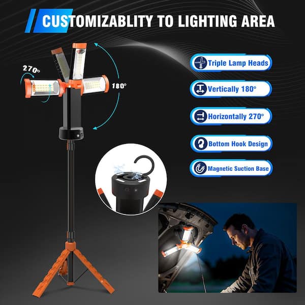 Dimgogo 18V Cordless 10000 Lumens LED Stand Work Light ZD003 - The