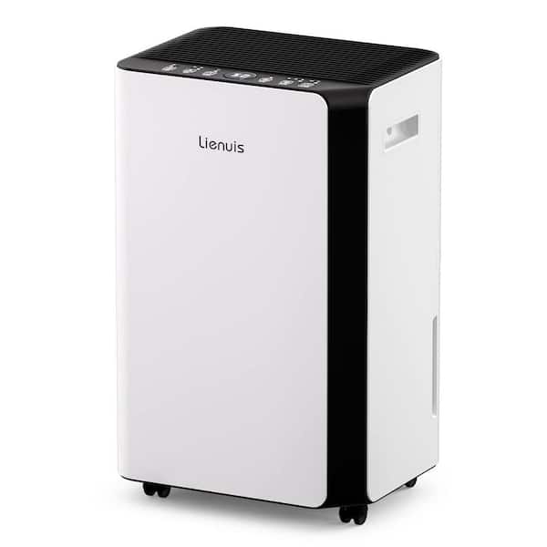 Unbranded 45 pt. 3500 sq. ft Dehumidifiers in White with Drain Hose Intelligent Humidity Control Auto or Manual Drainage 24H Timer