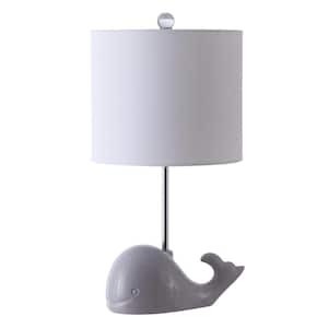 Walter Whale 19 in. Gray Table Lamp