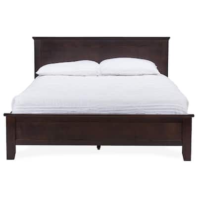 Featured image of post Dark Brown Wood Queen Bed Frame