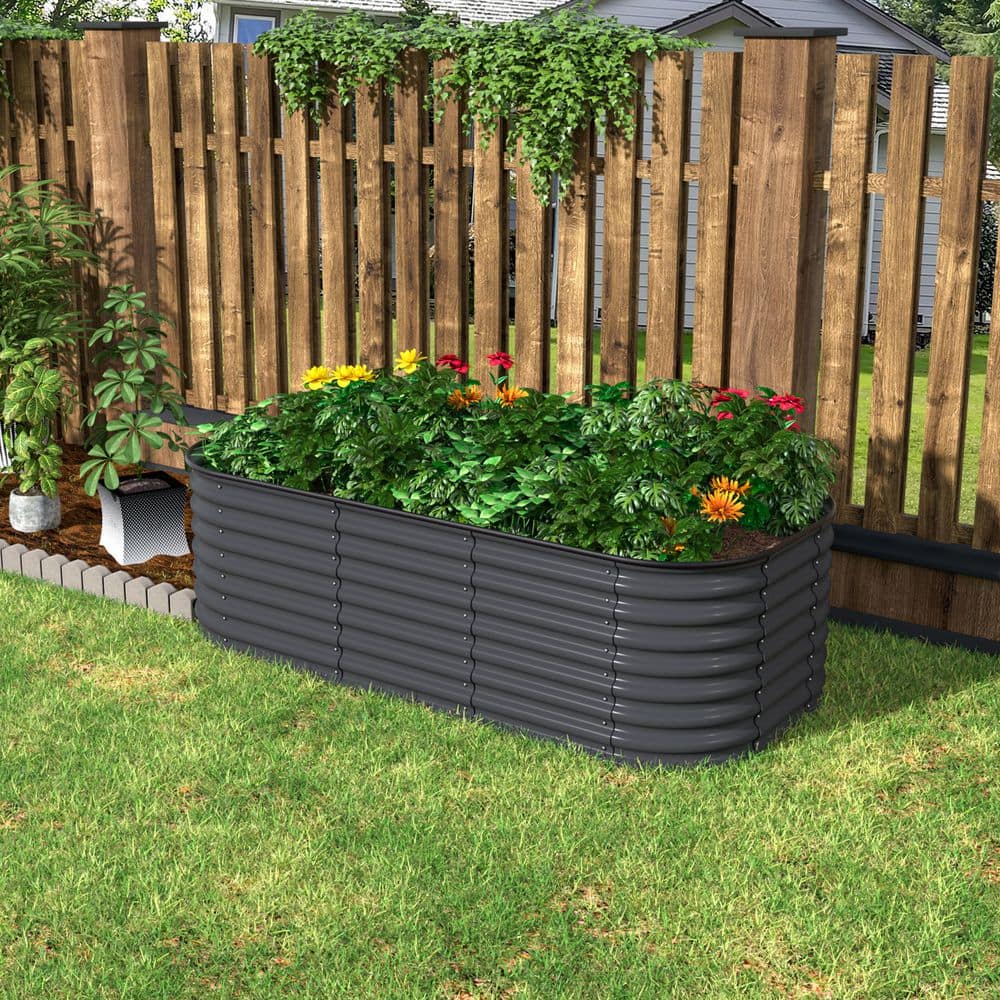 6 ft. x 3 ft. x 2 ft. Galvanized Steel Raised Garden Bed Planter Box Outdoor, Gray price history on PriceWatchPro