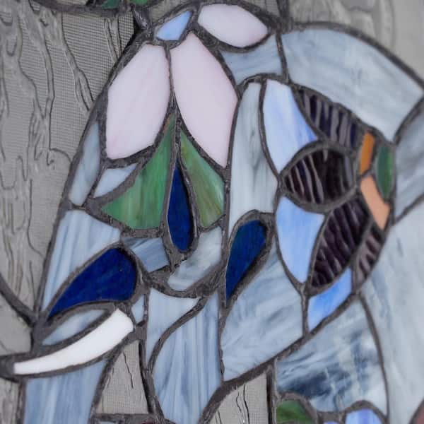 River of Goods Elephant Family Stained Glass Window Panel in River of Goods Elephant Family Stained Glass Window Panel in
