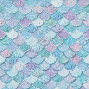Mermazing Scales Paper Non-Pasted Wallpaper Roll (Covers 57 Sq. Ft.)