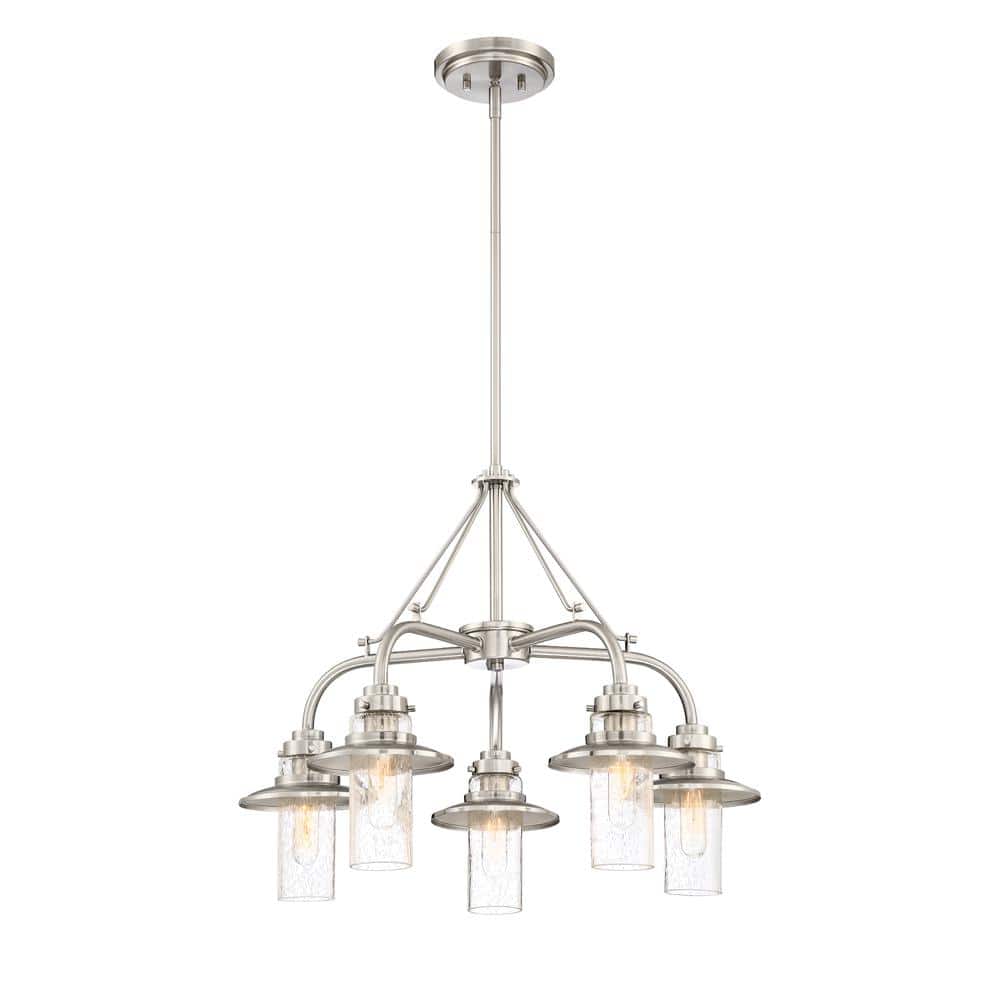 Dover Satin Platinum 5-Light Farmhouse Chandelier