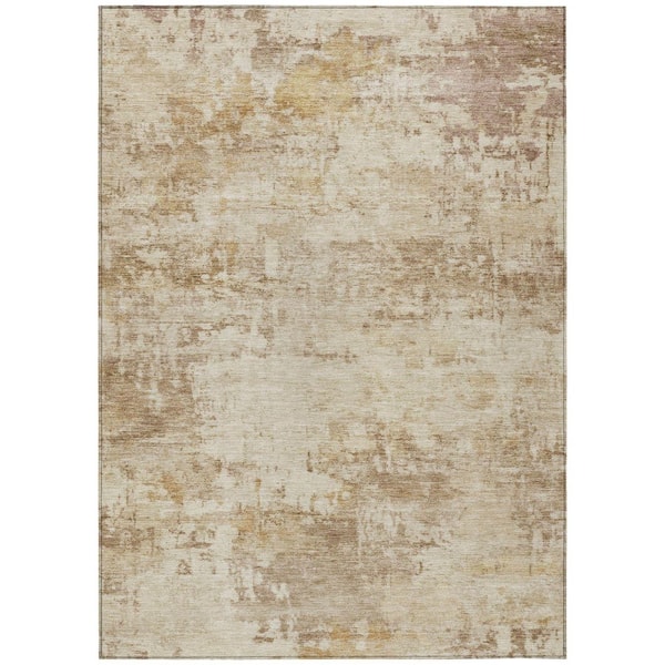 Chantille Machine Washable Indoor/Outdoor Abstract ACN2371 Beige 3 ft. x 5 ft. Area Rug