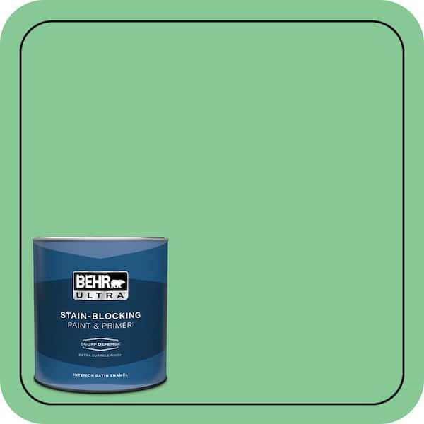 BEHR ULTRA 1 qt. #P400-4 Good Luck Extra Durable Satin Enamel Interior Paint & Primer
