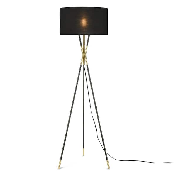 Black Tripod Floor Lamp, Gold Tripod Floor Lamp Black Shade