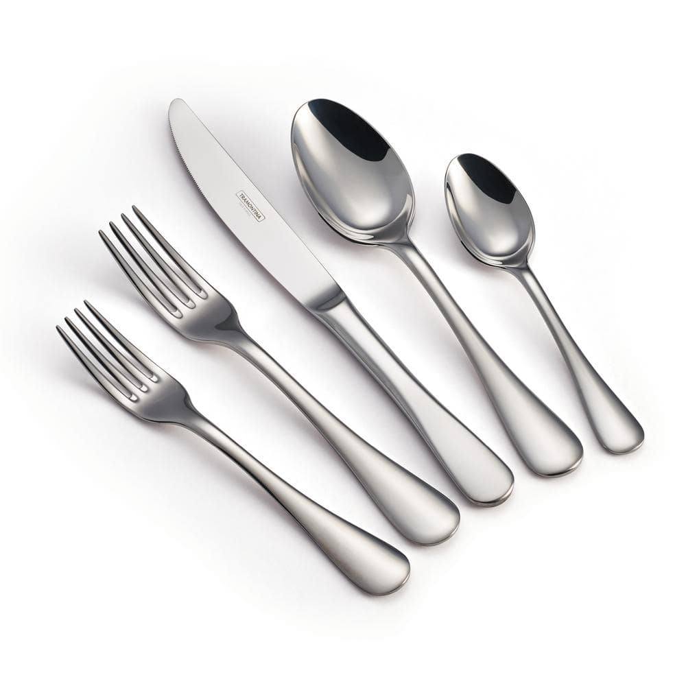 Tramontina Classic 45 Piece 18 10 Stainless Steel Flatware Set 80322