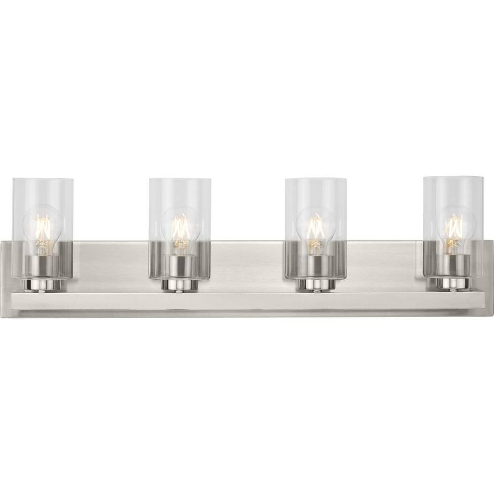 Goodwin 32" Brushed Nickel Cylinder Vanity Light