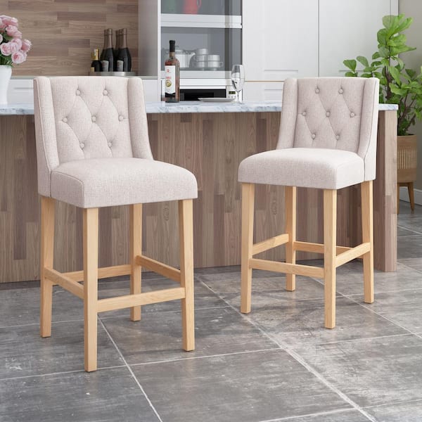 Tufted bar stools set deals of 3