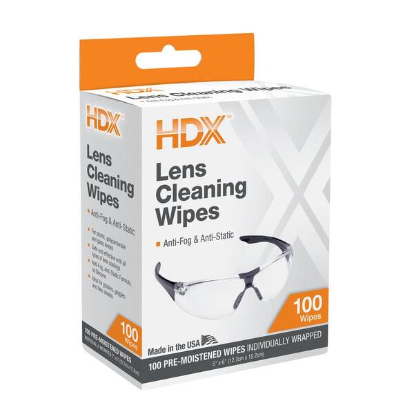 HDX 100-Count Lens Cleaning Wipes complements First Aid Kit needs