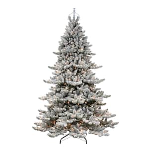 Pre-Lit 7.5 ft. Royal Majestic Spruce Artificial Christmas Tree with 700 Lights with Silver Crown Treetop, Green