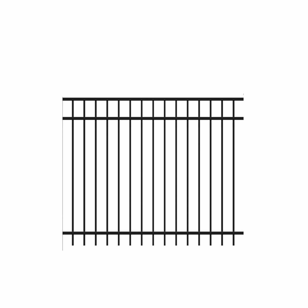 Natural Reflections Standard-Duty 5 ft. H x 6 ft. W Black Aluminum Pre-Assembled Fence Panel price history on PriceWatchPro