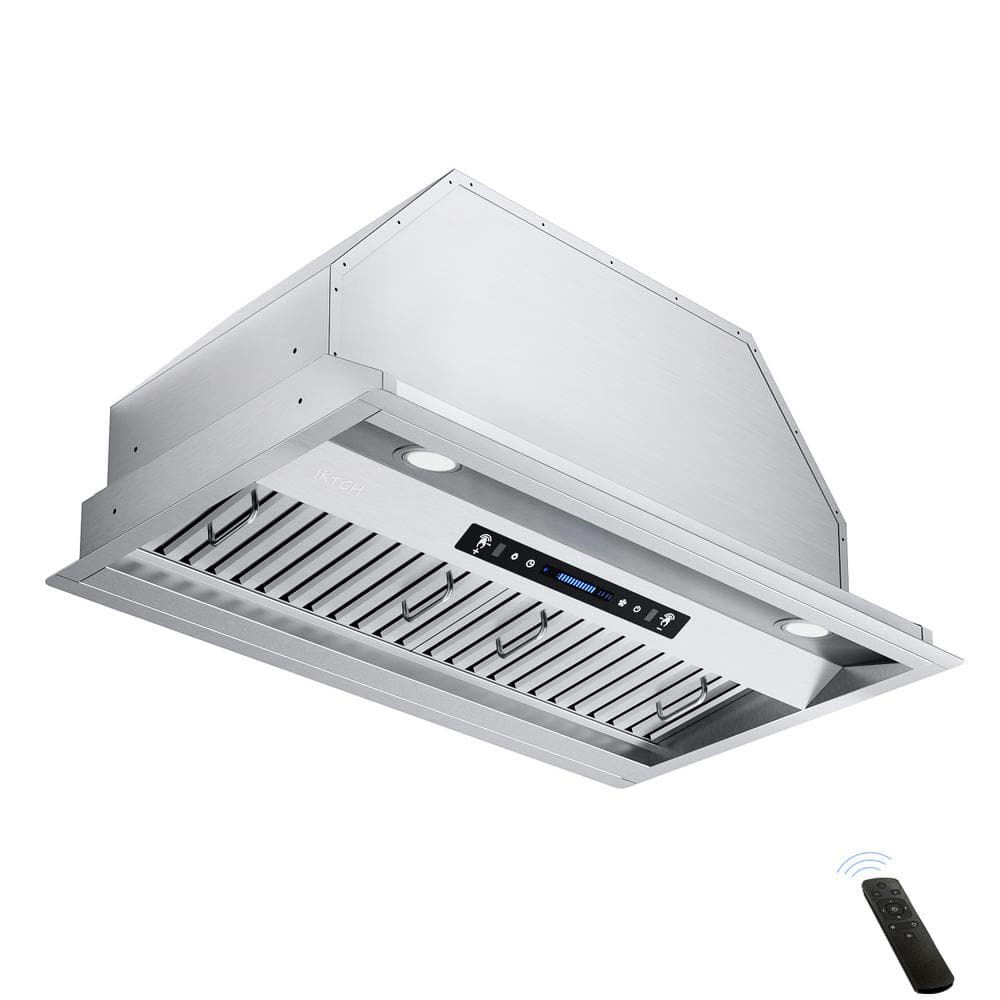  HisoHu Insert Range Hood 30 Inch / 36 Inch, 900 CFM with Ducted  Convertible Ductless (Kit Included), 4 Speed Gesture Sensing&Touch Control  Panel, Stainless Steel Kitchen Vent (30 Inch) : Appliances