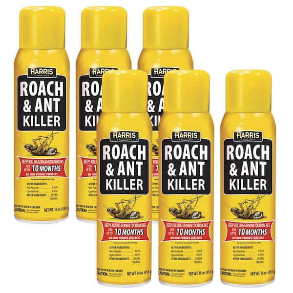 Harris 16 oz. 10-Month Roach and Ant Killer Aerosol Spray (6-Pack)