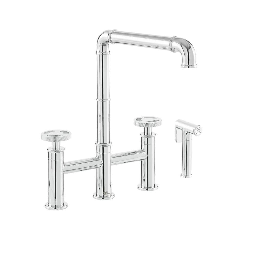 Avallon Pro Chrome Widespread Kitchen Faucet with Side Sprayer