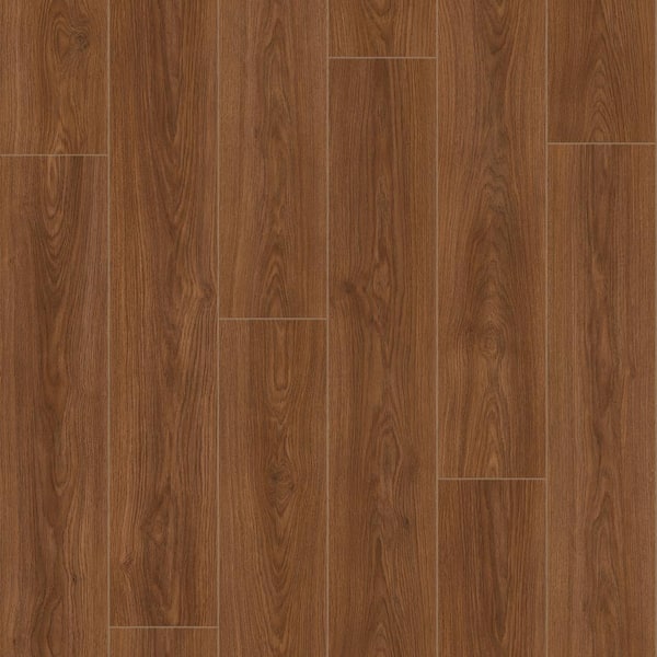 Sutton Place Oak 14 mm T x 8 in. W Waterproof Laminate Wood Flooring(13.28 sq. ft./case)