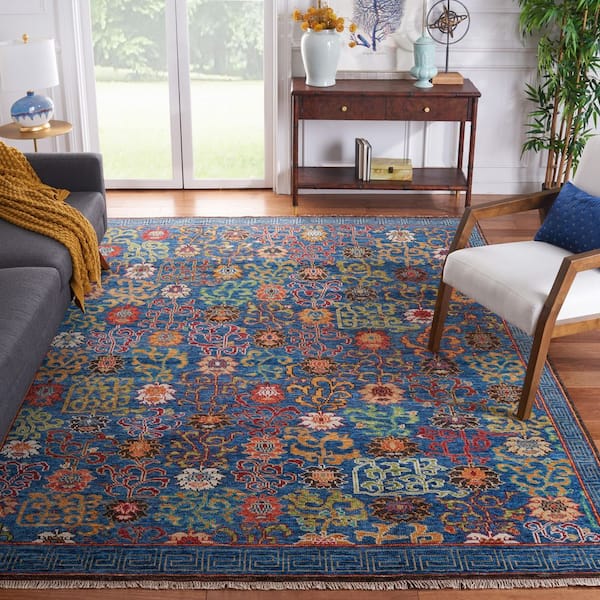 Sultanabad 8 ft. x 10 ft. Blue/Rust Oriental Area Rug