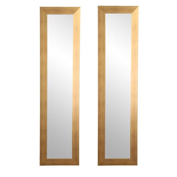 BrandtWorks Oversized Rectangle Champagne 2 Piece Mirror (71 in. H x 16 in. W)