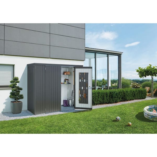 Equipment Locker 230 89.3 in. W x 32.6 in. D x 71.8 in. H Metallic Dark Gray Steel Outdoor Storage Cabinet