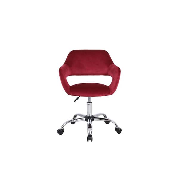 Homefun Red Home Office Upholstered, Swivel Vanity Chair