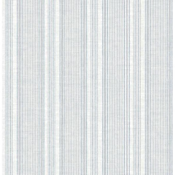 A-Street Prints Ayanna Blue Striped Wallpaper Sample