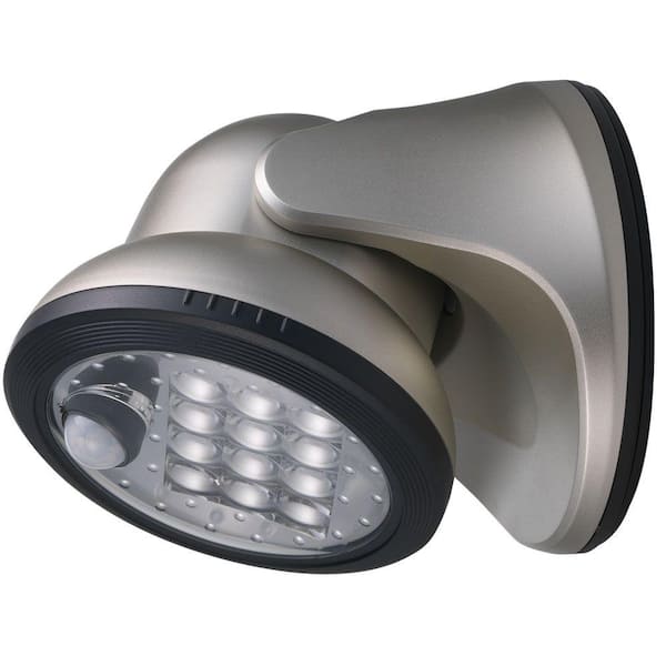 Light It! Silver 12-LED Wireless Motion-Activated Weatherproof Porch Light