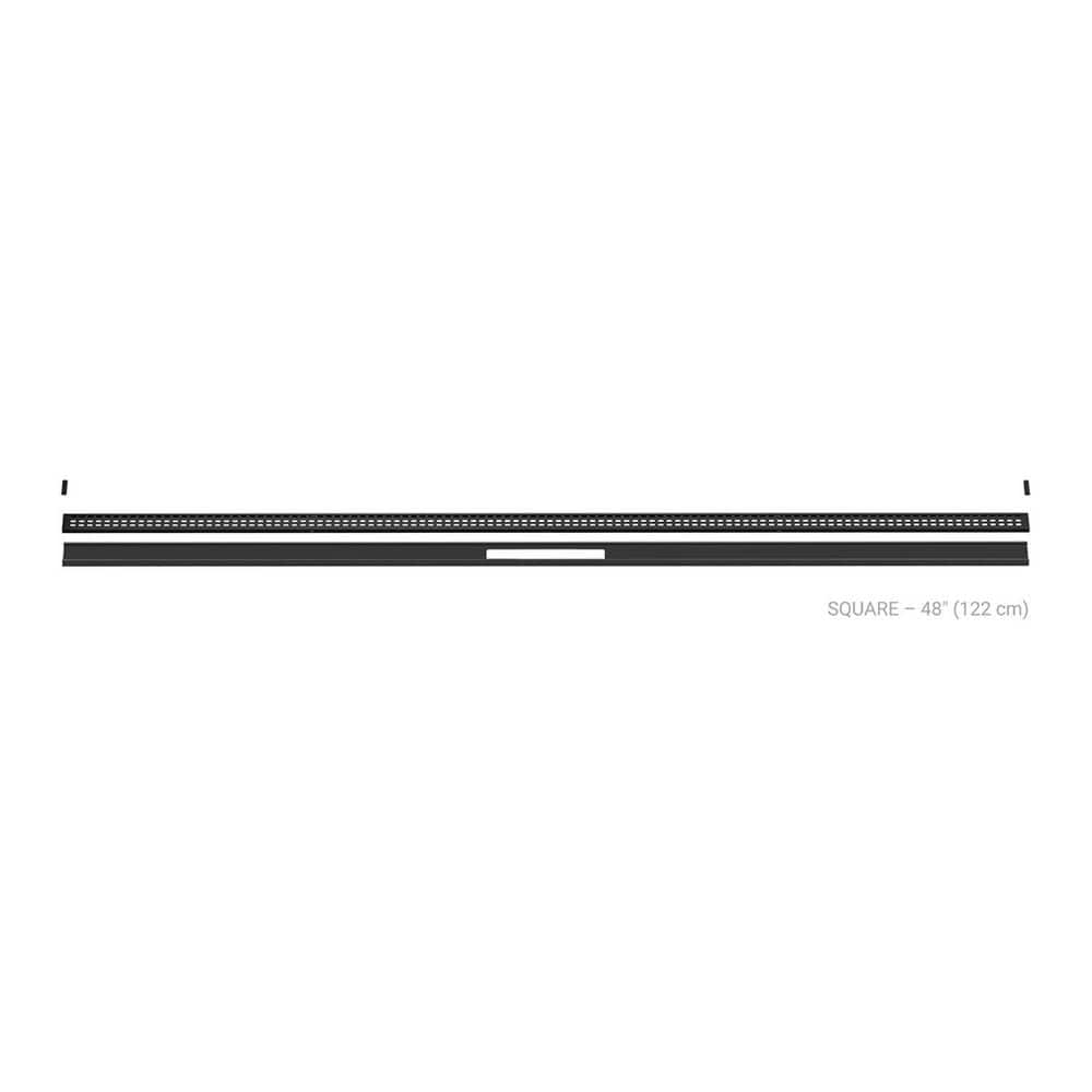 Kerdi-Line-Vario Matte Black 48 in. Square Grate and Channel Floor Installation Kit for Accessory price history on PriceWatchPro