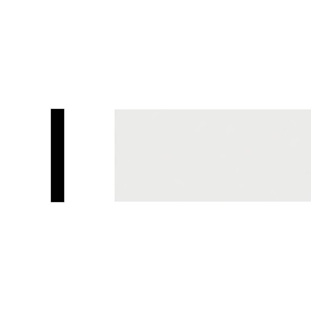 Unfinished White PVC Baseboard Moulding, 96 in.