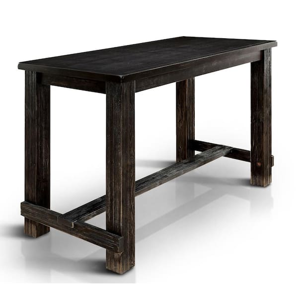 Furniture of America Anthus Antique Black Bar Table IDF-3324BK-BT