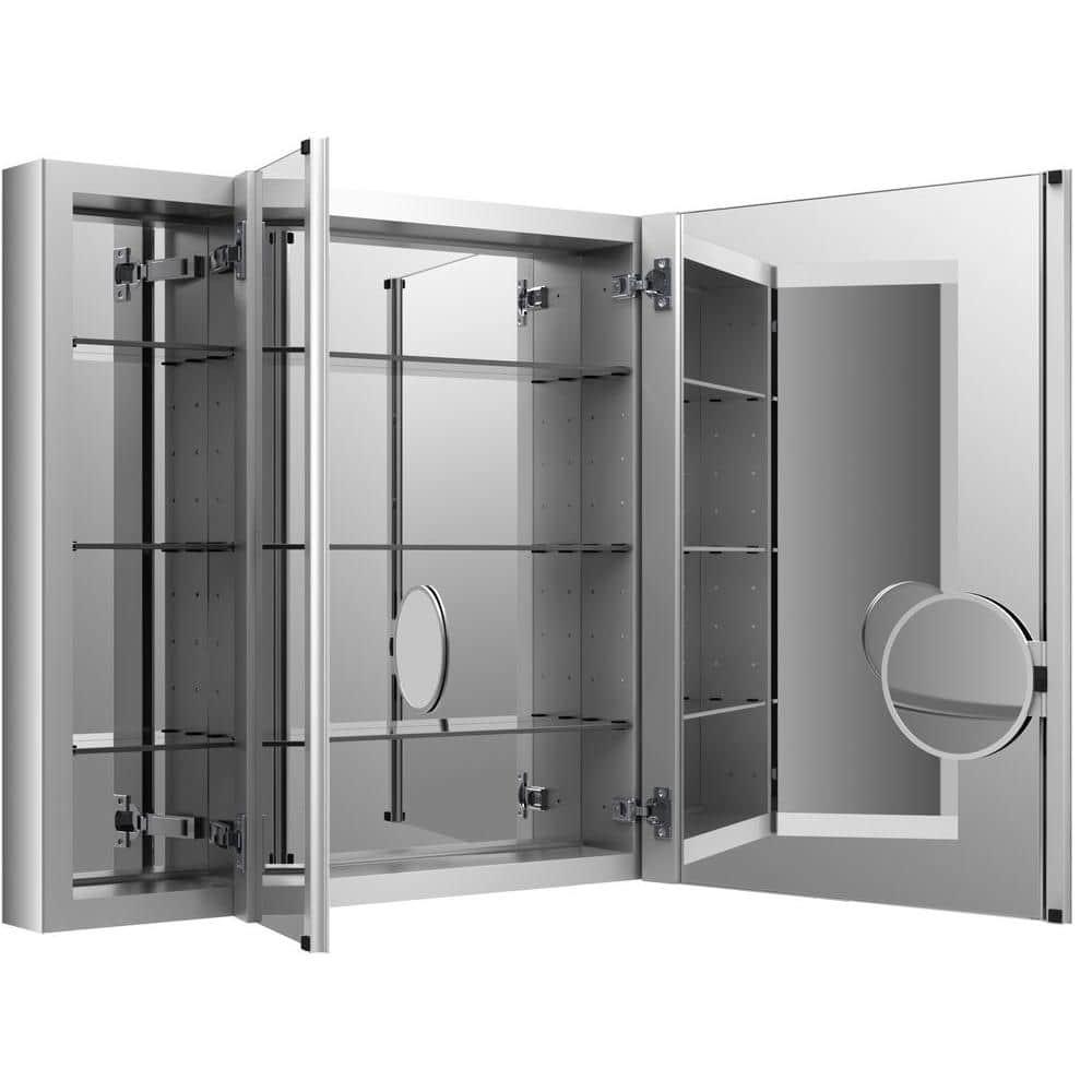 Verdera Frameless 40"x30" Aluminum Medicine Cabinet with Adjustable Shelves