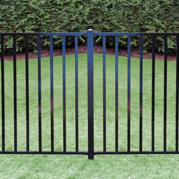 Aquatine Black 2 in. x 2 in. x 4 in. Aluminum Pool Fence Picket Bracket Kit