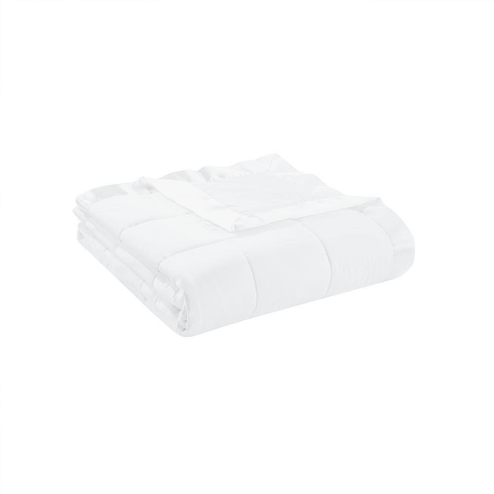 Luxurious Full/Queen Microfiber Down Alternative Blanket with Satin Trim