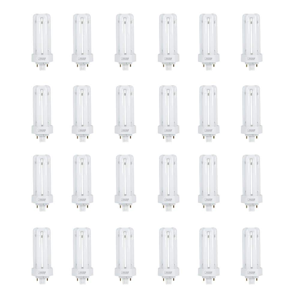 26W Equiv PL CFLNI Triple Tube 4-Pin Plug-in GX24Q-3 Base Compact Fluorescent CFL Light Bulb, Soft White 2700K (24-Pack) price history on PriceWatchPro