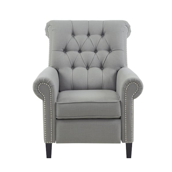 Madison Park Jetta Grey 32.25 in. W x 38 in. D x 40.5 in. H Push Back Recliner