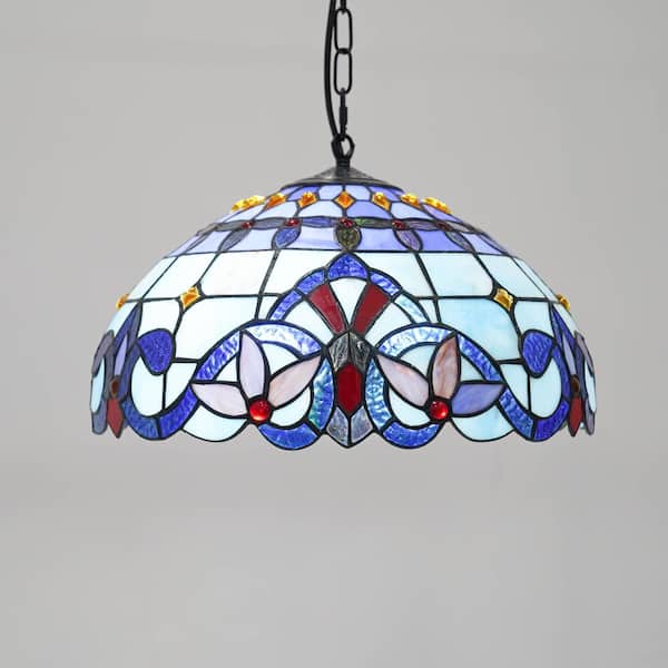 OUKANING 2-Light Multi-colored Retro Island Adjustable Height