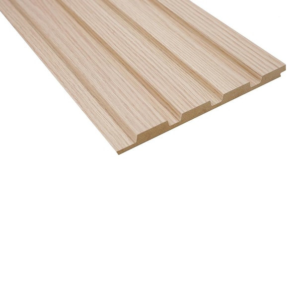 0.47 in D x 7 in W x 94.5 in. L 3-Dimensional Louvered MDF Decorative Wood Wall Paneling (1-Piece) - (nominal 8 ft L)