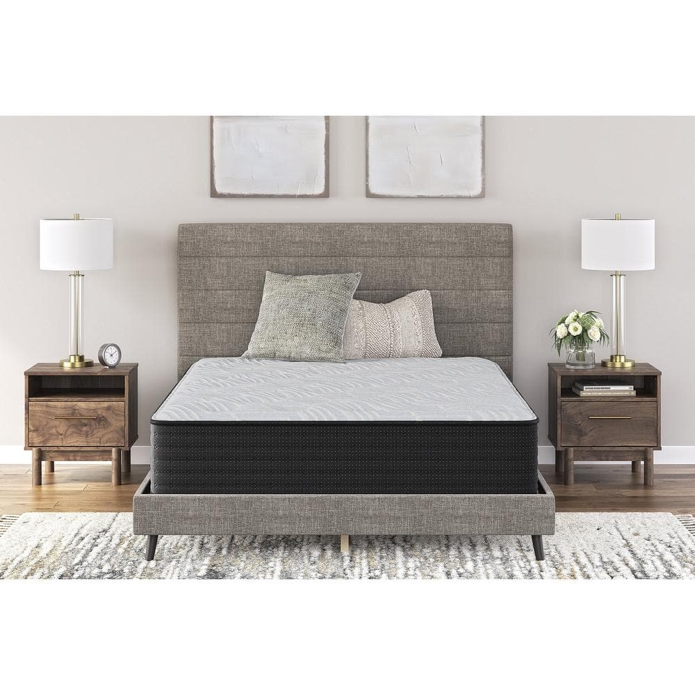 Twin Blue/Gray Pillowtop Innerspring Gel Memory Foam Mattress