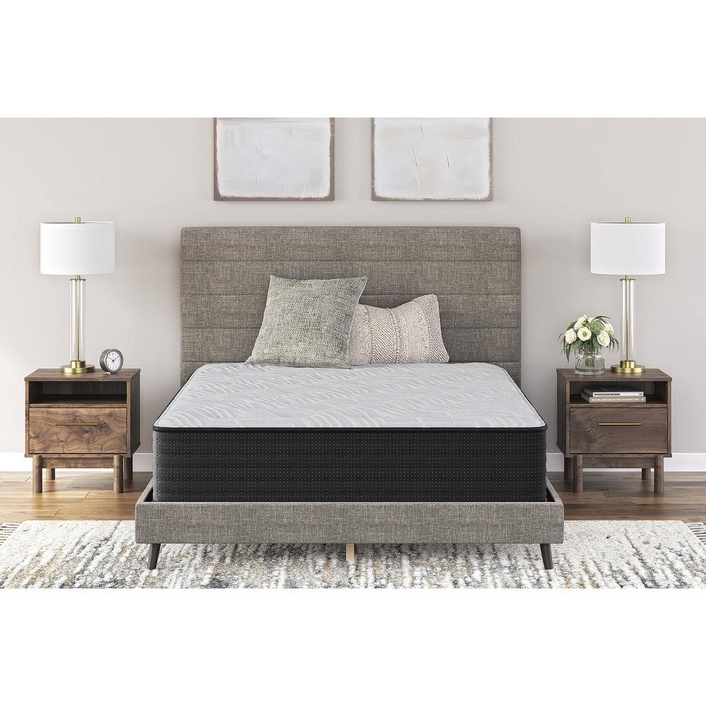 Queen Blue/Gray Pillowtop Innerspring Gel Memory Foam Mattress