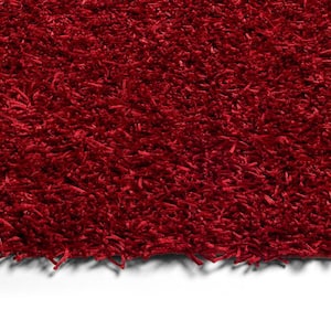 Curtsi Red 5 ft. x 8 ft. Solid Color Area Rug