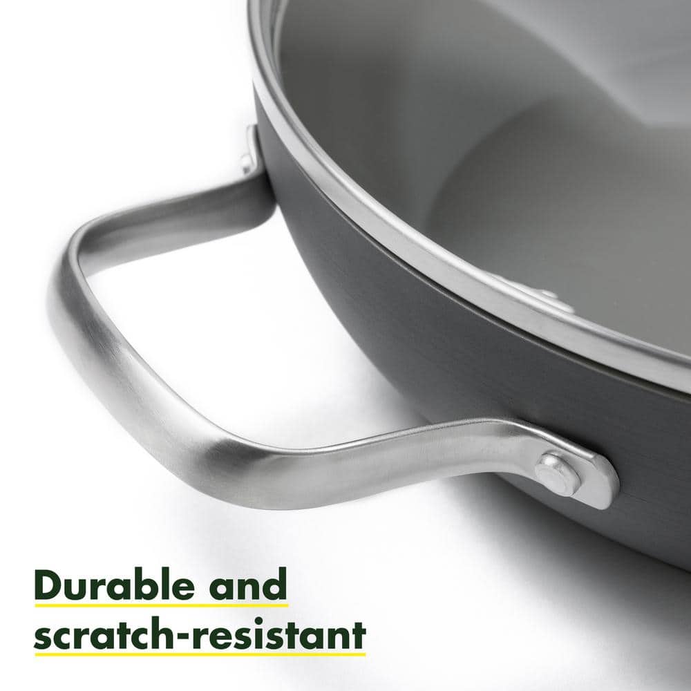 GreenPan Chatham 11" Gray Ceramic Nonstick Everyday Pan with Lid